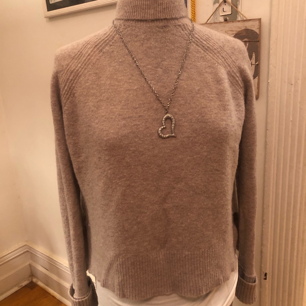 Softest! JCREW tan turtleneck sweater!